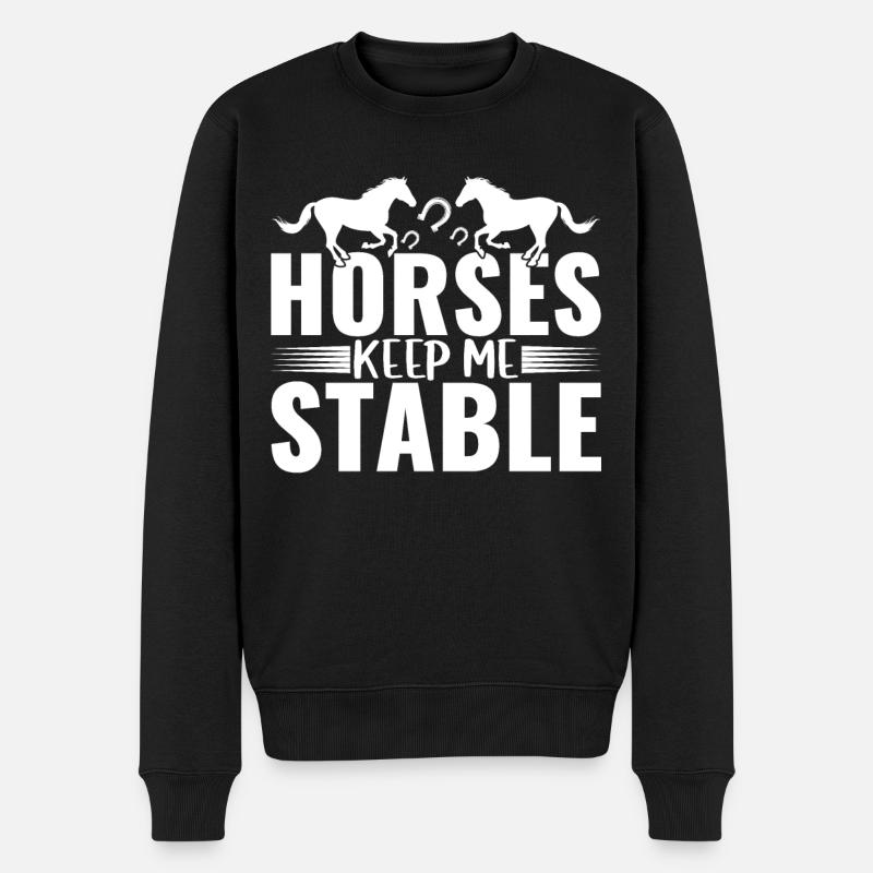 Roses Keep Me Stable - - Men's Premium Organic Jumper - black
