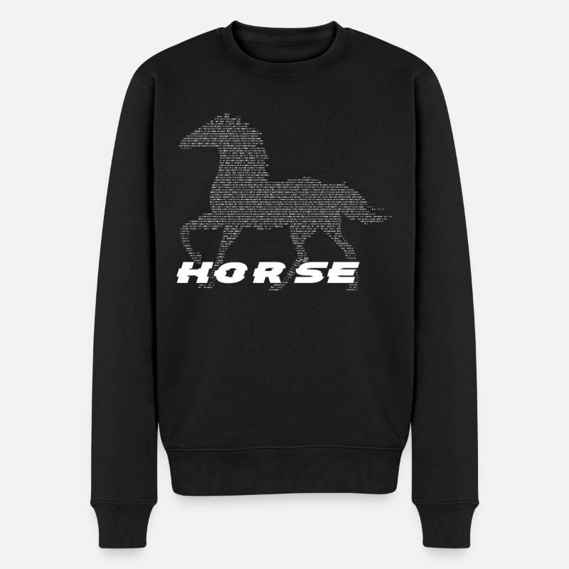 Pferd 6 - - Männer Premium Bio Pullover - Schwarz