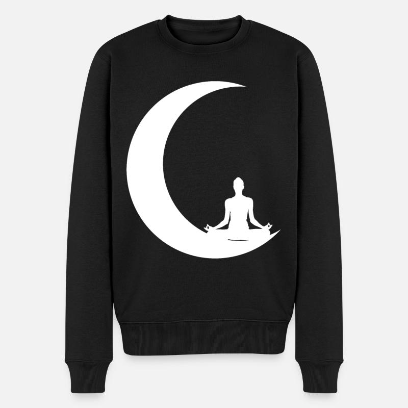 Crescent Moon - Yoga - - Pull Premium bio Homme - noir