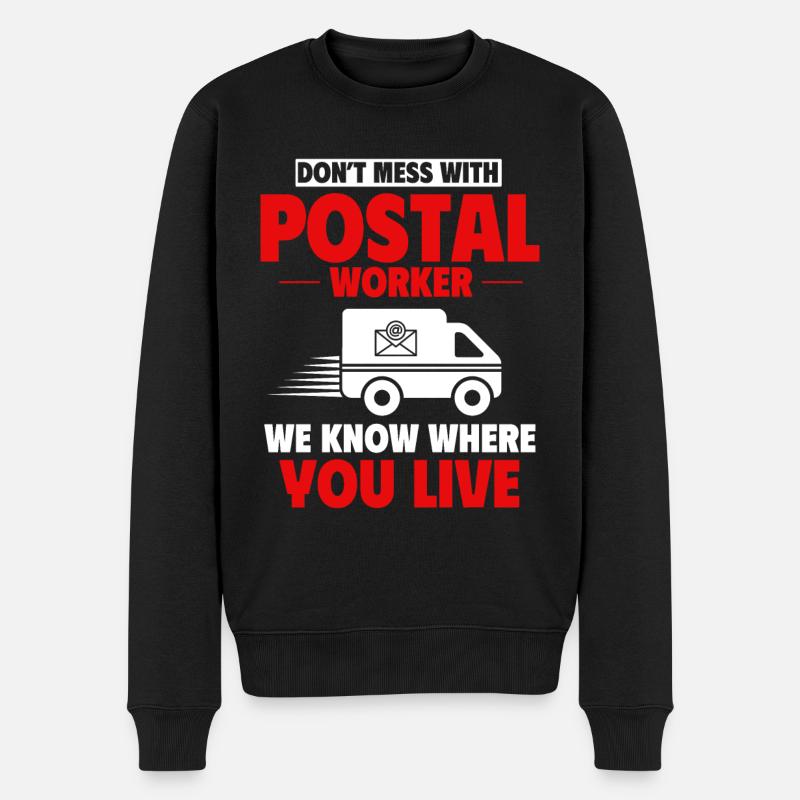 Post worker, post man - Men's Premium Organic Jumper - black