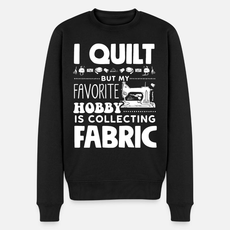 Quilting, tricot, couture, courtepointe - Pull Premium bio Homme - noir
