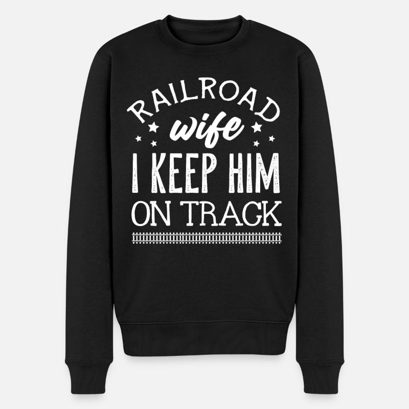 Chemin de fer, locomotive - Pull Premium bio Homme - noir