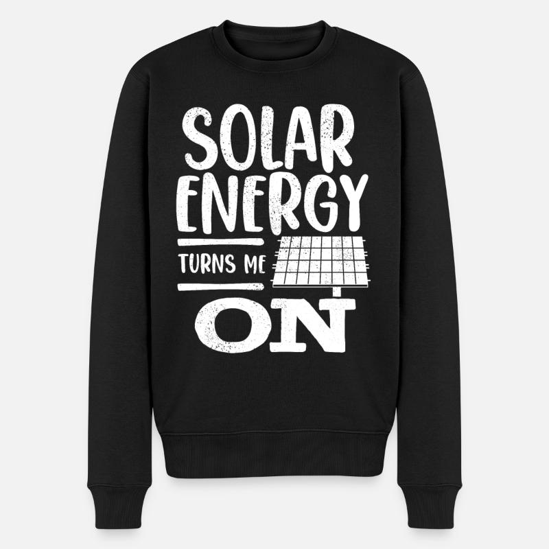 Énergie solaire, Énergie renouvelable - Pull Premium bio Homme - noir