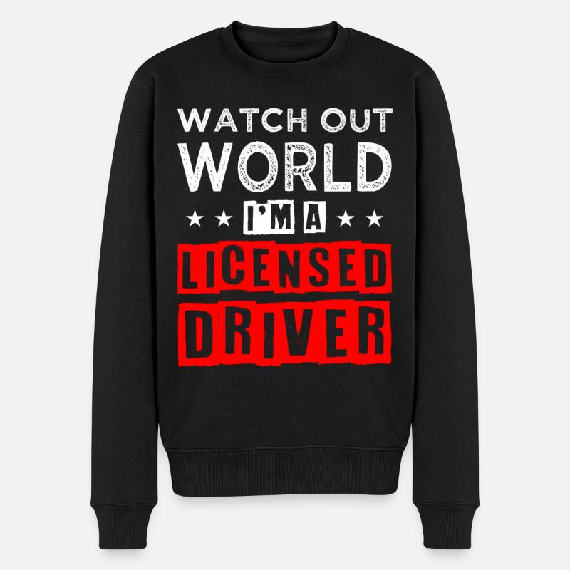 Nouveau permis de conduire - Pull Premium bio Homme - noir