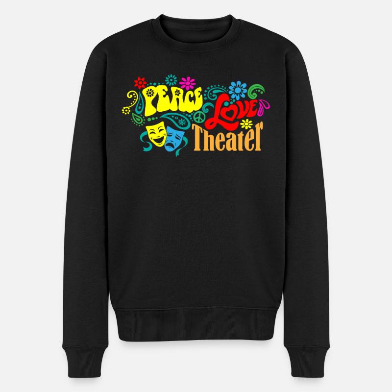 Broadway, Musical, Theater - Männer Premium Bio Pullover - Schwarz
