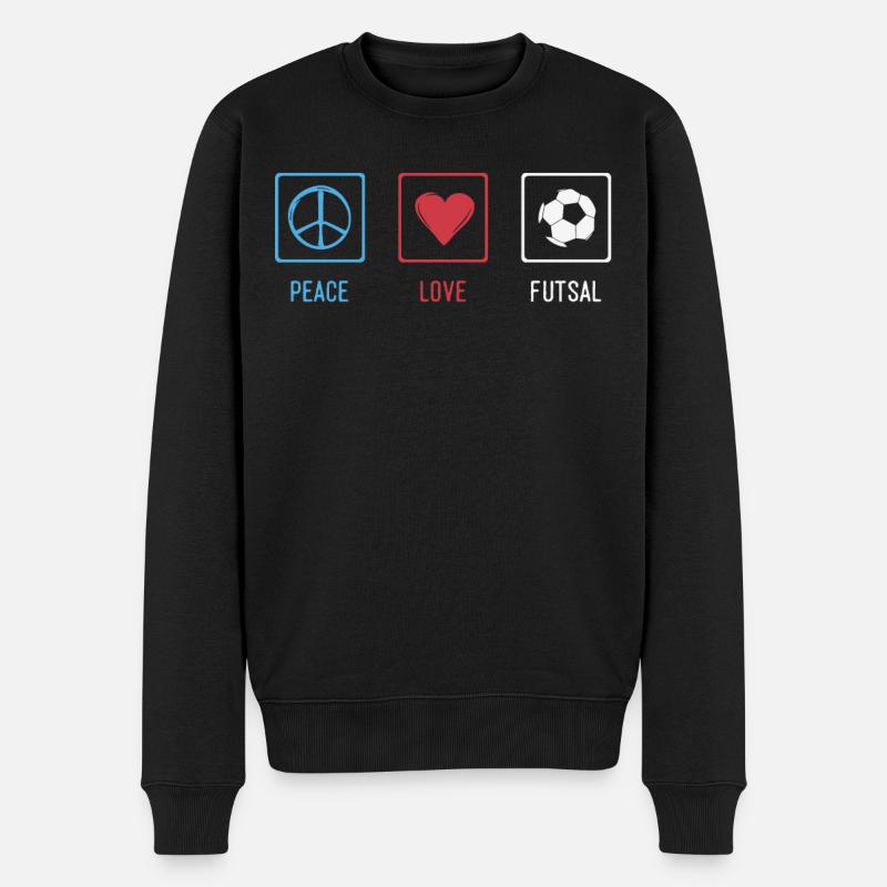 Futsal, Fußball, - Männer Premium Bio Pullover - Schwarz