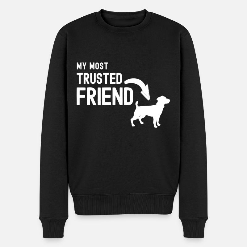 Mein treuester Freund - Männer Premium Bio Pullover - Schwarz