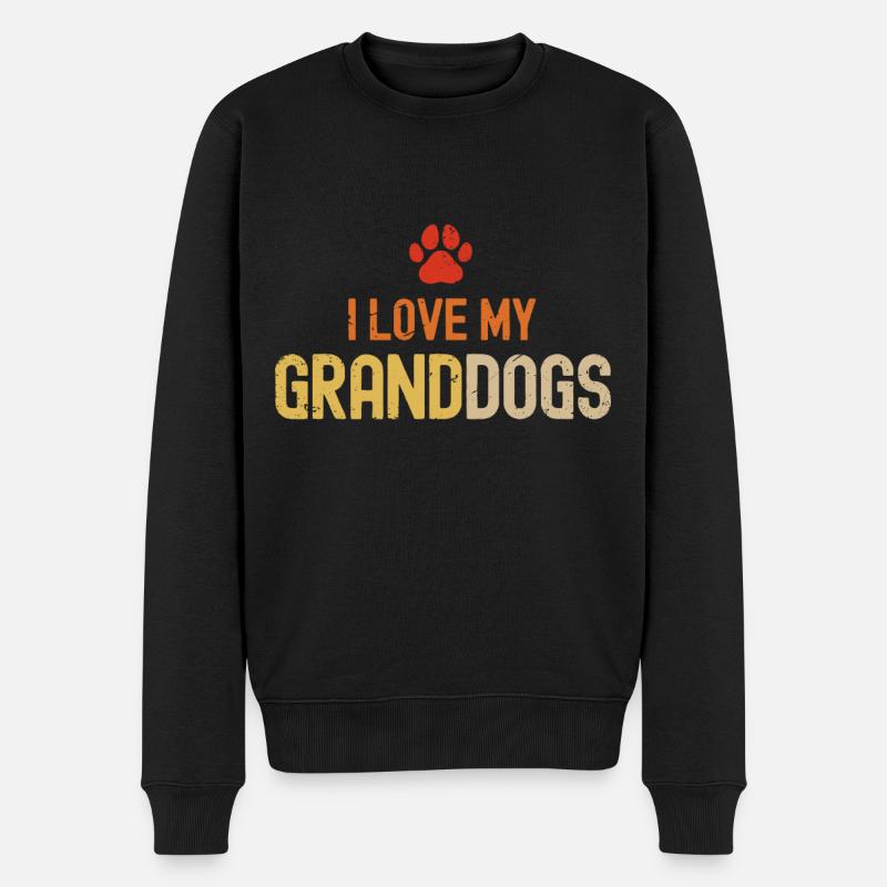 J’aime mes petits-chiens - Pull Premium bio Homme - noir