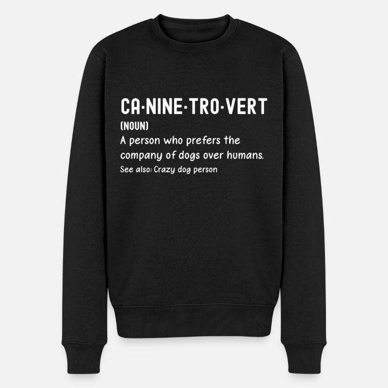 Caninetrovert - Pull Premium bio Homme - noir