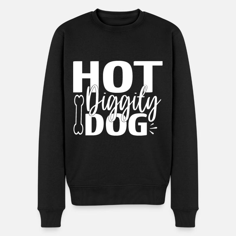Heißer Hund - Männer Premium Bio Pullover - Schwarz