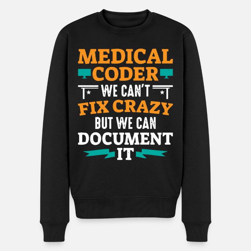 Medical encoder, programmer - Men's Premium Organic Jumper - black