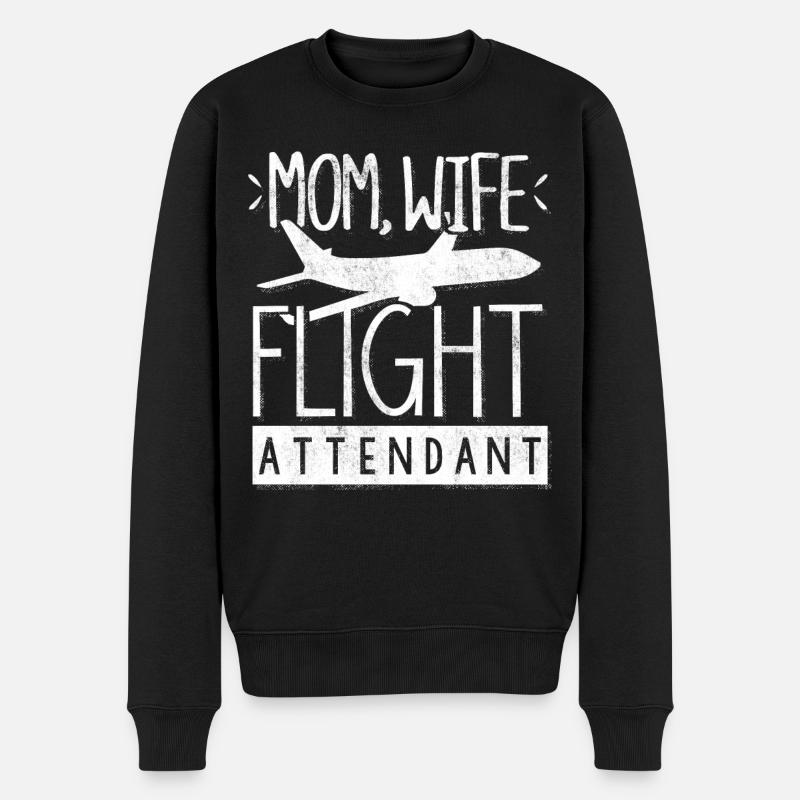 Flugbegleiter, Für Flugbegleiter, Flugbegleiter - Männer Premium Bio Pullover - Schwarz