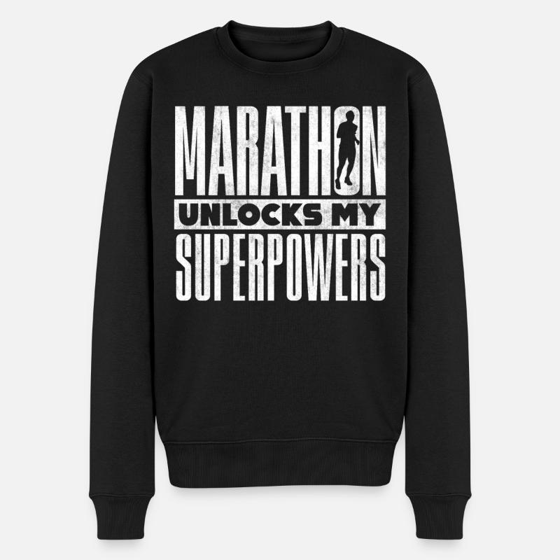 Marathonien - Pull Premium bio Homme - noir