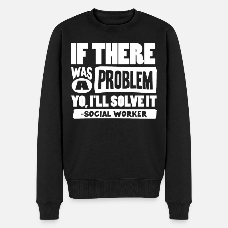 Travailleur social - Pull Premium bio Homme - noir