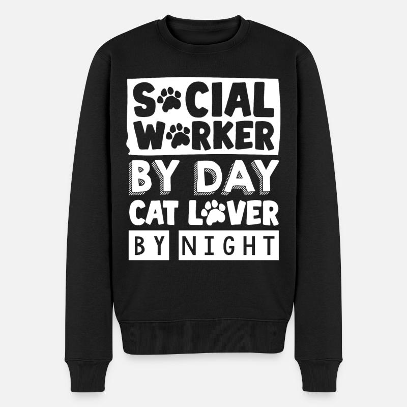Travailleur social - Pull Premium bio Homme - noir