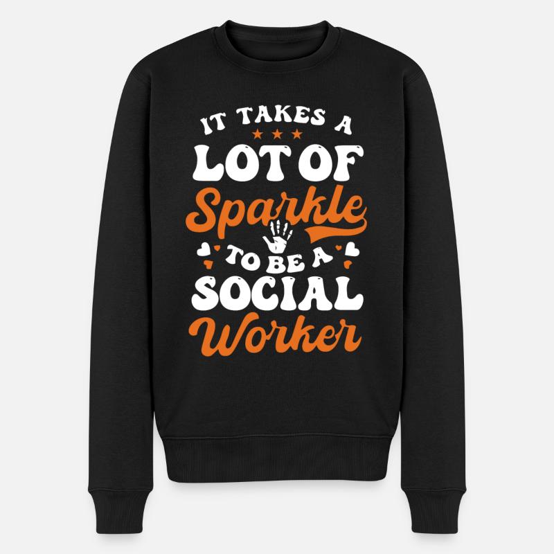 Travailleur social - Pull Premium bio Homme - noir