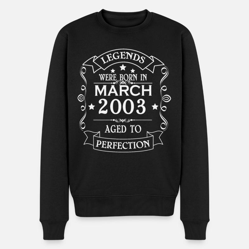 Légende depuis mars 2003 - Pull Premium bio Homme - noir