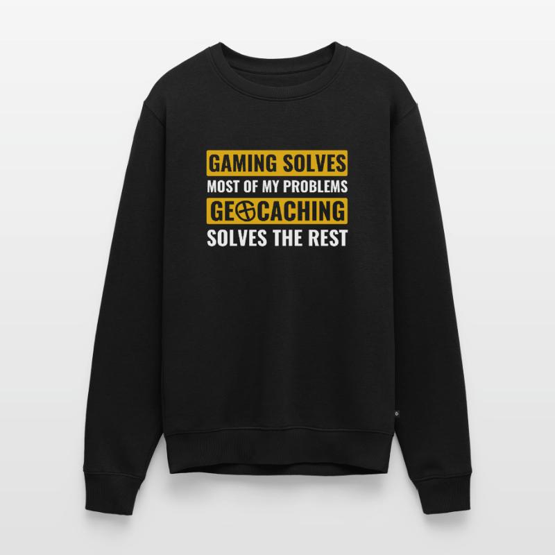 Geocaching solves my problems Funny geocacher Men's Premium Organic Jumper