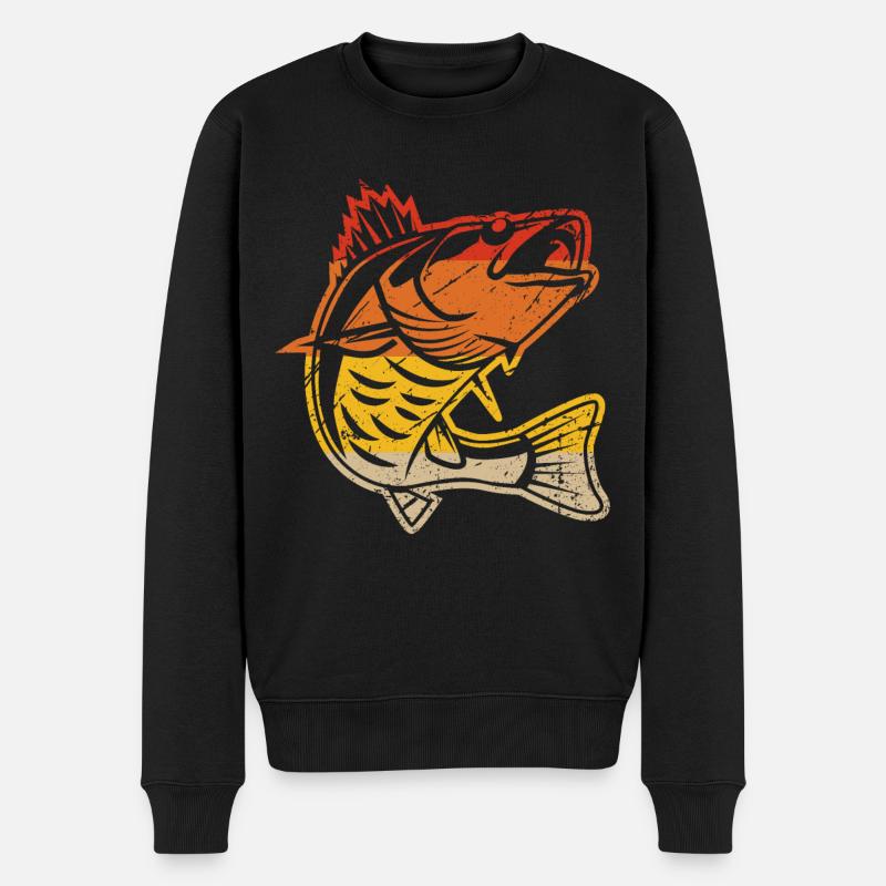 Poisson rétro - Pull Premium bio Homme - noir