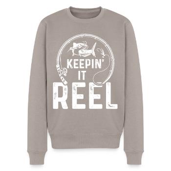 Keepin' It Reel - Pull Premium bio Homme - taupe - Devant - Nico (187cm)
