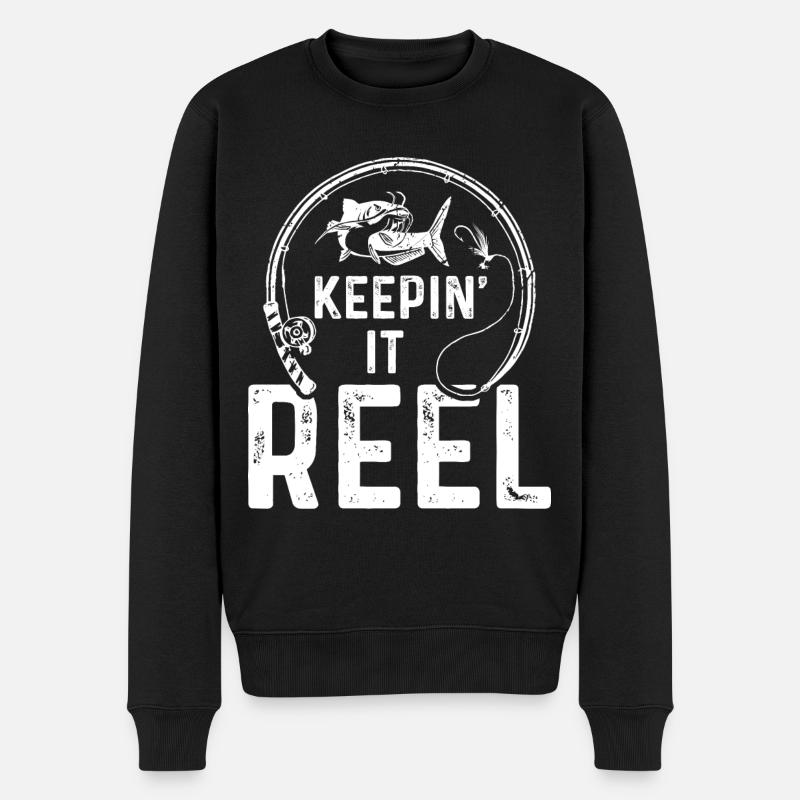 Keepin' It Reel - Men's Premium Organic Jumper - black