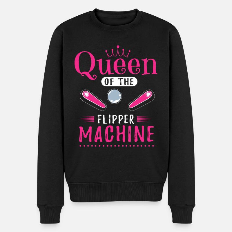 Joueur d’arcade de flipper - Pull Premium bio Homme - noir