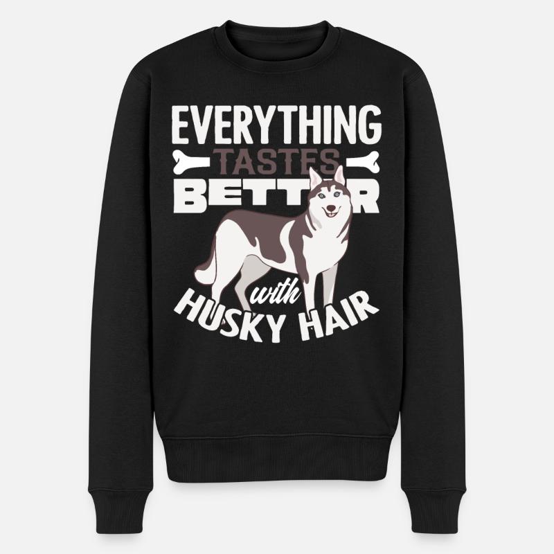 Husky sibérien - Pull Premium bio Homme - noir