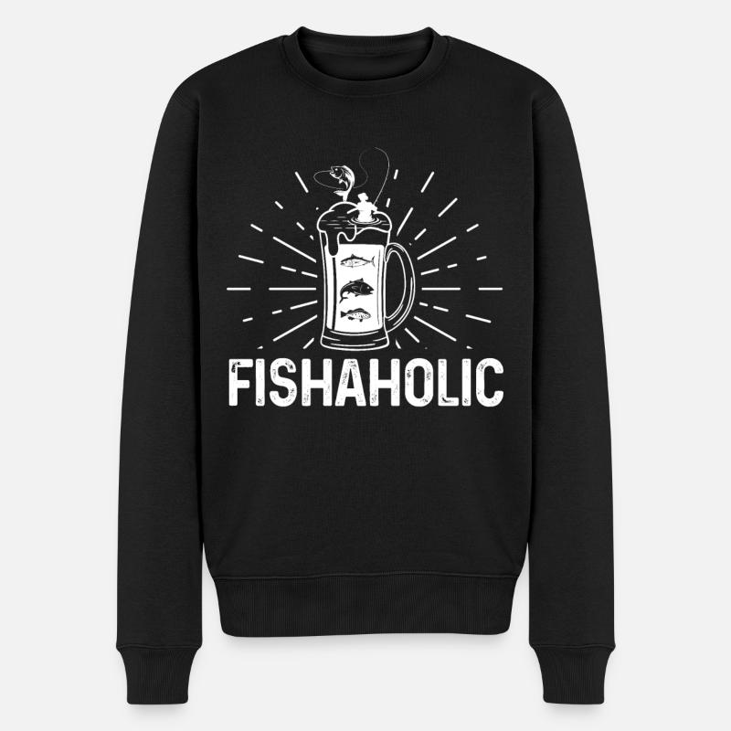 Accro au poisson - Pull Premium bio Homme - noir