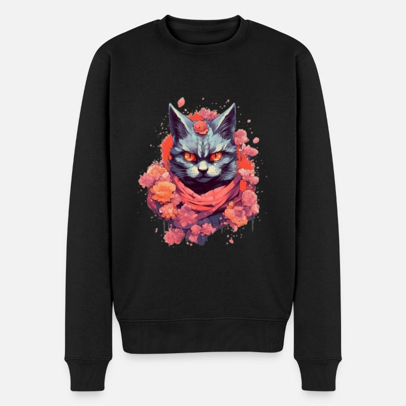 Chat fou - Pull Premium bio Homme - noir