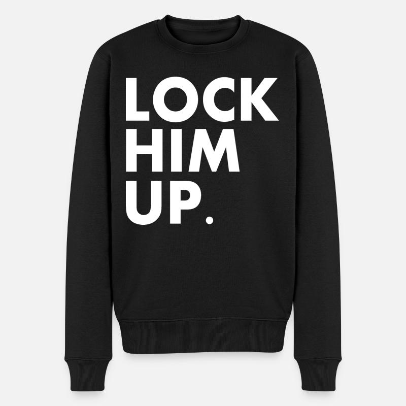 Lock him up - Männer Premium Bio Pullover - Schwarz