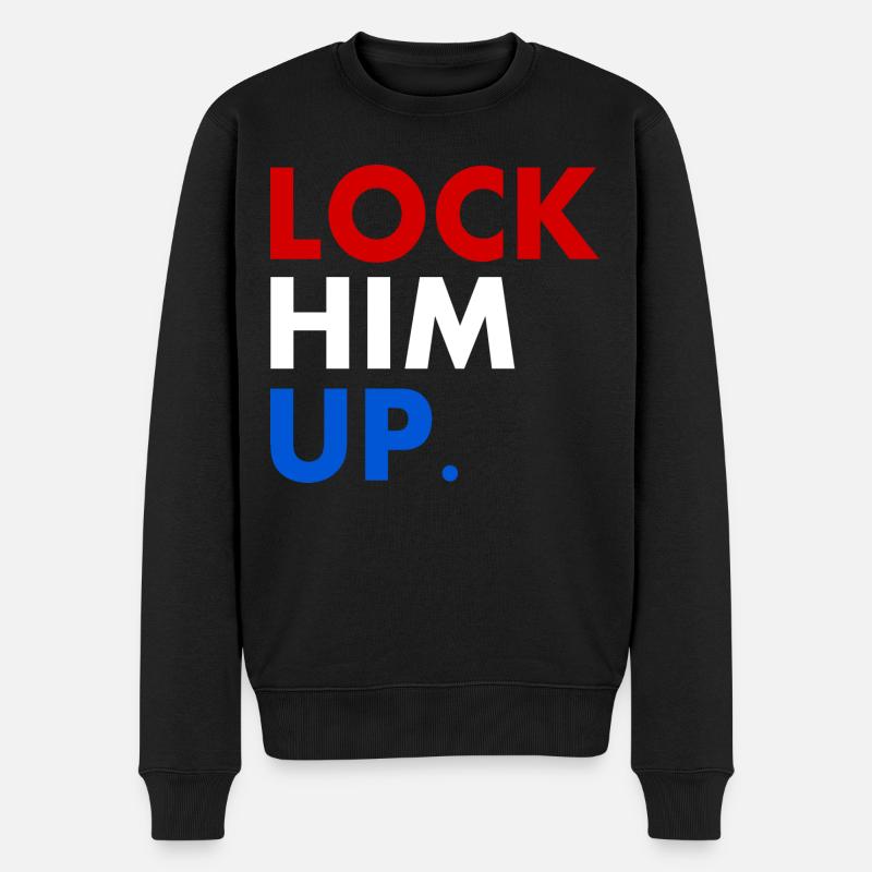 Lock him up - Männer Premium Bio Pullover - Schwarz