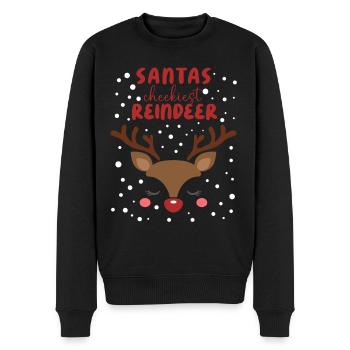 Design de renne tenue de Noël - Pull Premium bio Homme - noir - Devant - Nico (187cm)