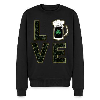 Love St. Patricks day - Men's Premium Organic Jumper - black - Front - Nico (187cm)
