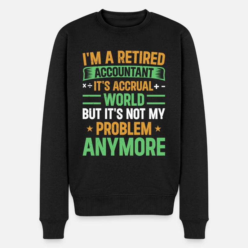 Comptable Retraite Profession Comptable Emploi - Pull Premium bio Homme - noir