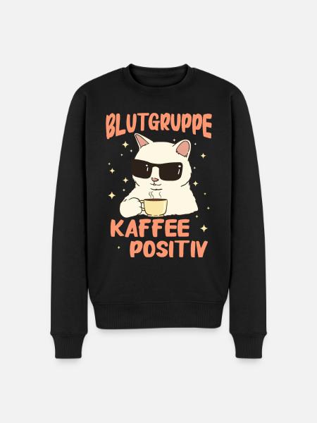Kaffee Coffee Kaffeetrinker Kaffeeliebhaber - Männer Premium Bio Pullover - Schwarz