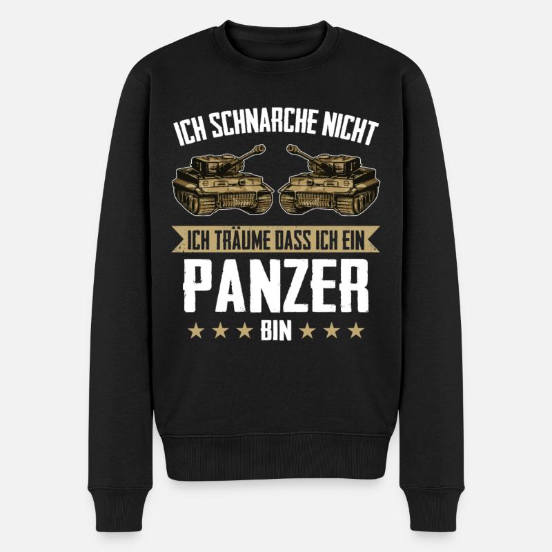Panzer Kampfpanzer Panzerkampfwagen Panzerfahrer - Männer Premium Bio Pullover - Schwarz