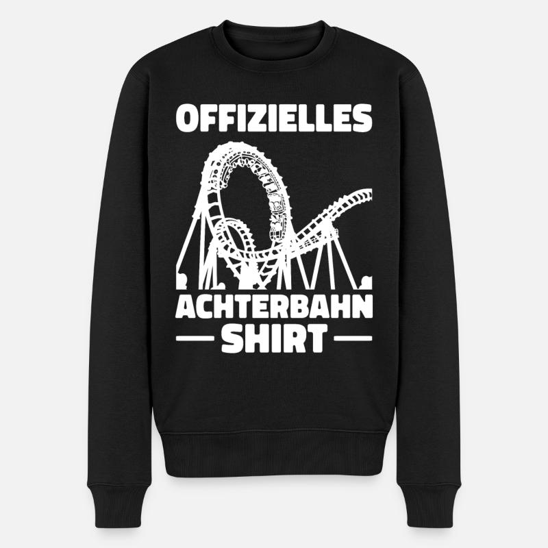 Achterbahn Freizeitpark Roller Coaster - Männer Premium Bio Pullover - Schwarz