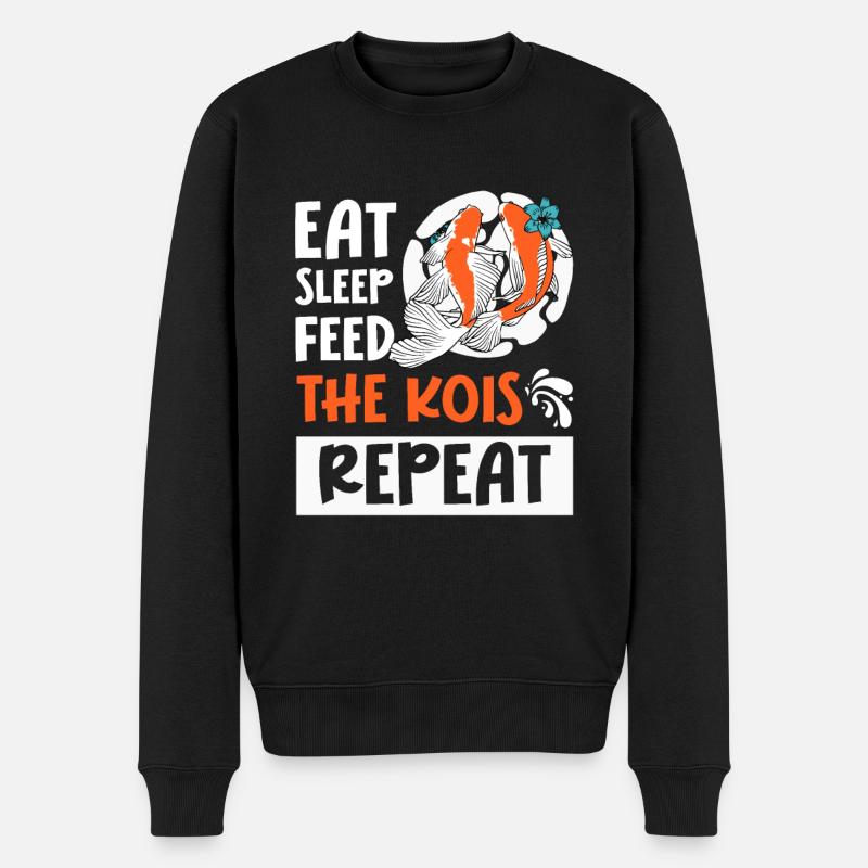 Koi-Fisch Japanisch - Männer Premium Bio Pullover - Schwarz