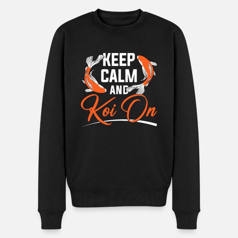 Koi-Fisch Japanisch - Männer Premium Bio Pullover - Schwarz