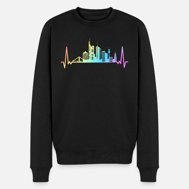 Frankfurt Hessen Deutschland Frankfurter - Männer Premium Bio Pullover - Schwarz