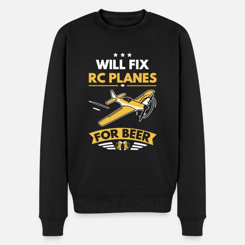 RC-Flugzeug RC-Flugzeug - Männer Premium Bio Pullover - Schwarz