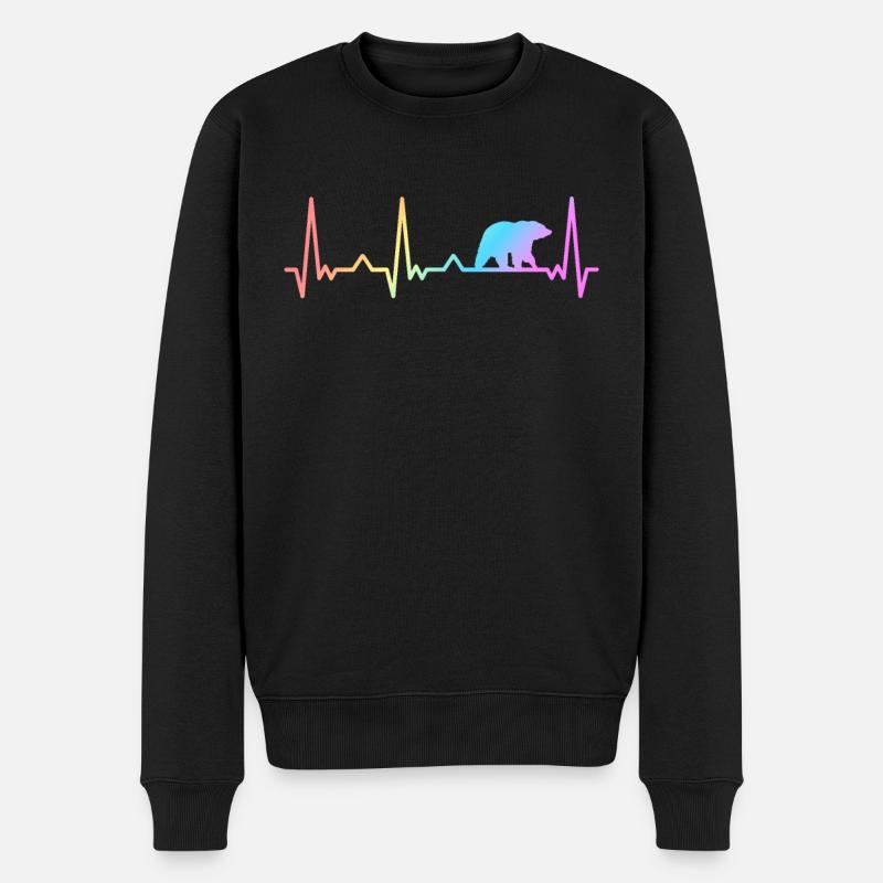Bär Grizzlybär Braunbär Bären - Männer Premium Bio Pullover - Schwarz