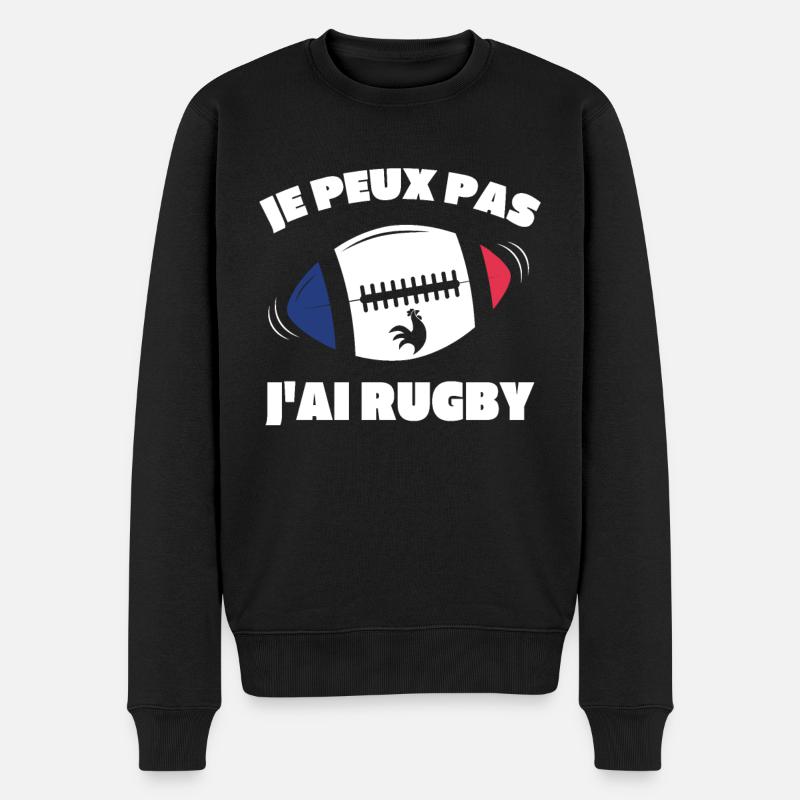 Je Peux Pas J'ai Rugby - Pull Premium bio Homme - noir