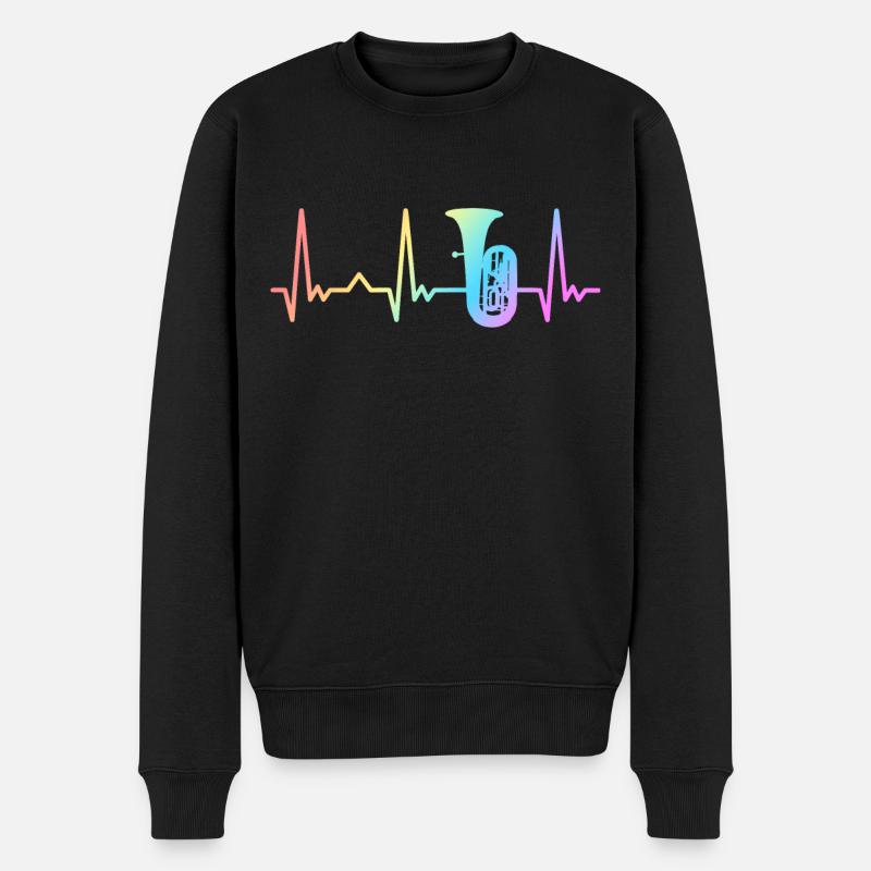 Tuba Tubist - Männer Premium Bio Pullover - Schwarz