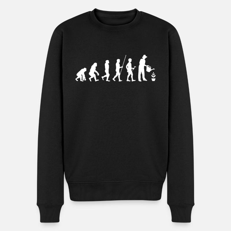 Evolution Jardinage Humour Cadeau - Pull Premium bio Homme - noir