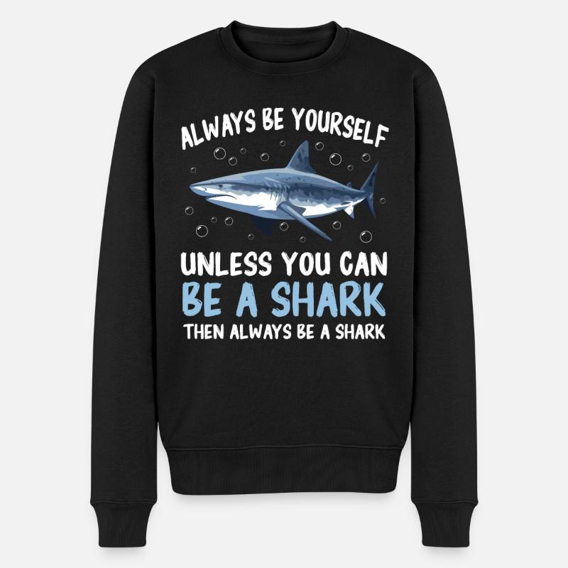 Requin, Océan, Requin tigre, Animal, Poisson - Pull Premium bio Homme - noir