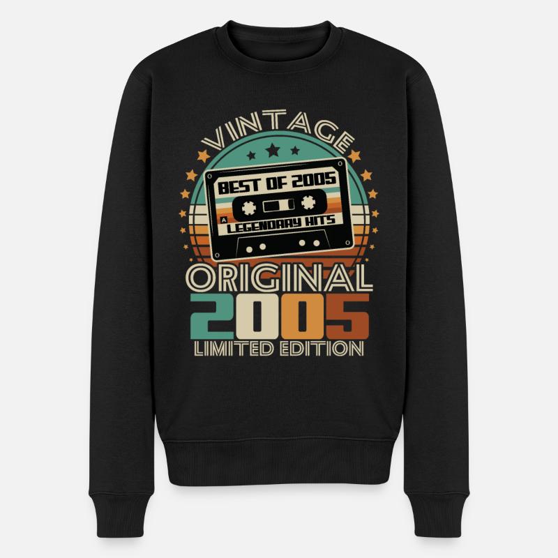 Original 2005 vintage anniversaire rétro - Pull Premium bio Homme - noir