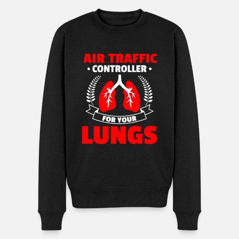Atmungstherapeutin Atmungstherapie - Männer Premium Bio Pullover - Schwarz