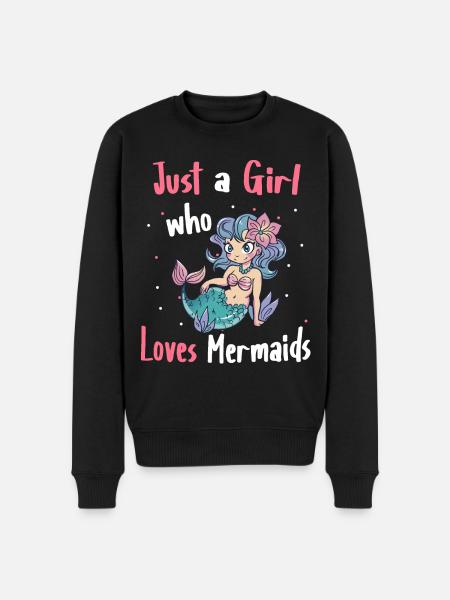 Mermaid Fable Mermaids Fairy Tale - Men's Premium Organic Jumper - black