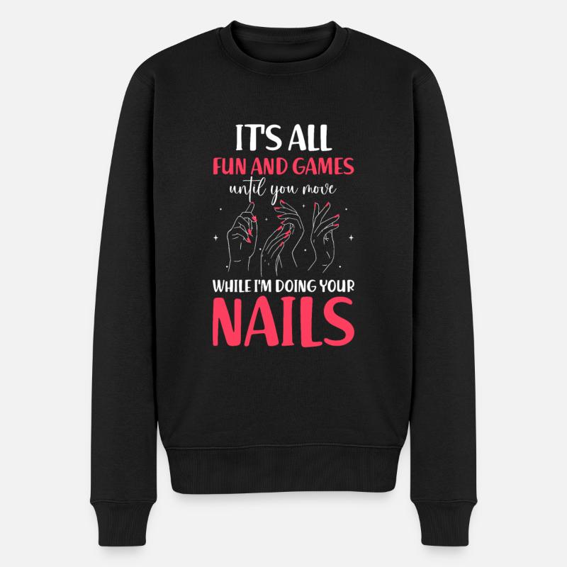 Nail Tech Manucure Technicienne des ongles - Pull Premium bio Homme - noir